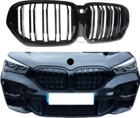BMW X1 Serie F48 LCI (2019+) M-Style Grill Dubbel Spijl Glans Zwart | bol