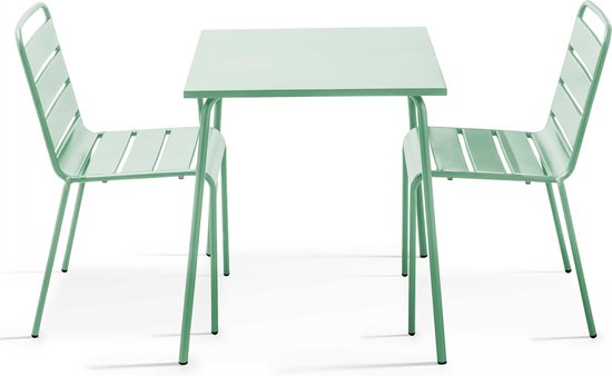 Set van 2 ronde salontafels - Uittrekbaar en ruimtebesparend - Voor in de tuin
