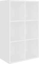 vidaXL-Boekenkast/dressoir-66x30x98-cm-bewerkt-hout-wit