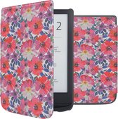 iMoshion Ereader Cover / Hoesje Geschikt voor Pocketbook Basic Lux 4 / Pocketbook HD 3 / Pocketbook Touch Lux 5 / Vivlio Lux 5 - iMoshion Design Sleepcover Bookcase zonder stand - / Flower Watercolor