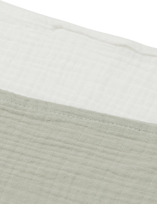 Jollein Hydrofiele Doek Small - 70x70cm - Olive Green/Ivory - 4pack van Jollein — afbeelding 5