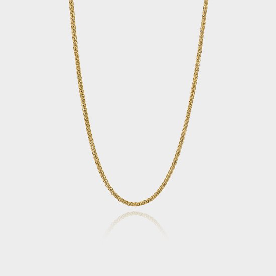 Wheat Ketting 3 mm - Gouden Schakelketting - 60 cm lang - Ketting Heren - Olympus Jewelry