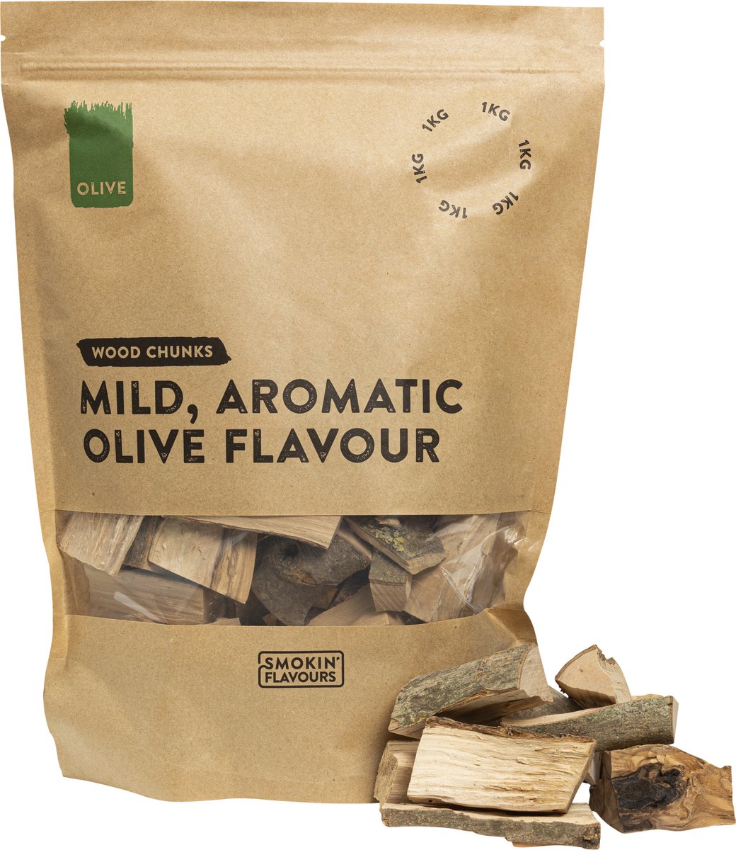 Smokin’ Flavours rookchunks olijf 1kg
