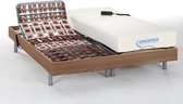DREAMEA Elektrisch bed – bedbodem en matras – contactplaatjes vormgeheugen HESIODE III van DREAMEA - OKIN motoren - eikenhout - 2 x 80 x 200 cm L 200 cm x H 35 cm x D 160 cm