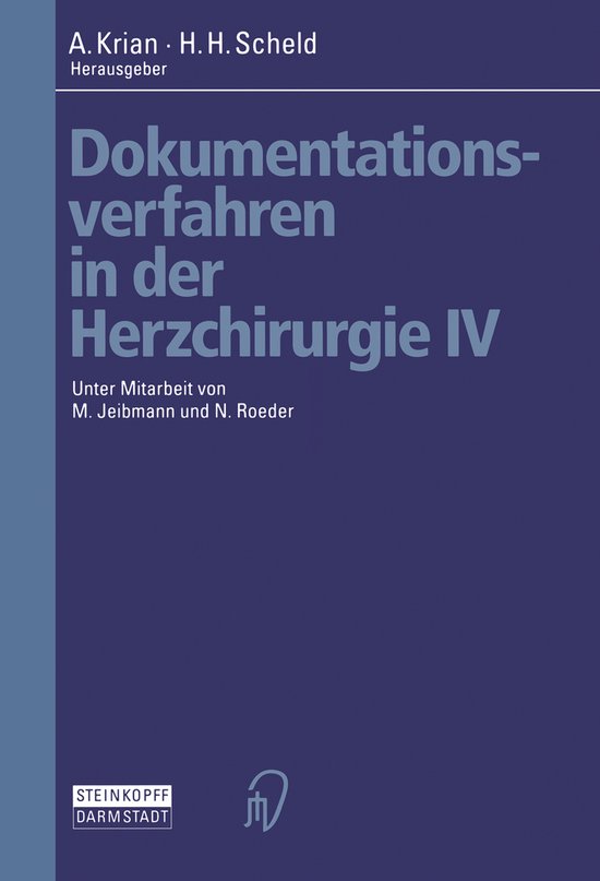 Dokumentationsverfahren in Der Herzchirurgie IV - cover