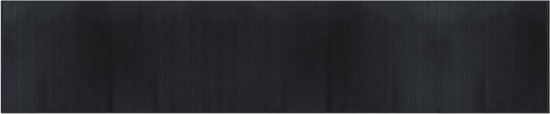vidaXL - Vloerkleed - rechthoekig - 100x1000 - cm - bamboe - zwart