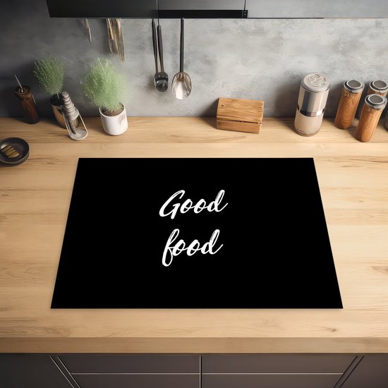 KitchenYeah® Inductie beschermer 71x52.5 cm - Quotes - Eten - Spreuken - Good food - Kookplaataccessoires - Afdekplaat voor kookplaat - Inductiebeschermer - Inductiemat - Inductieplaat mat