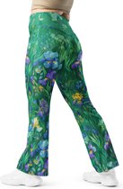 Vincent van Gogh 'Irissen' ("Irises") Beroemde Schilderij Flare Leggings | Premium Kunst Flare Legging Dames | XS