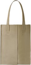 MYOMY Grote Schoudertas / Crossbodytas Dames - Leer - My Paper Bag Long Handle Zip - Beige