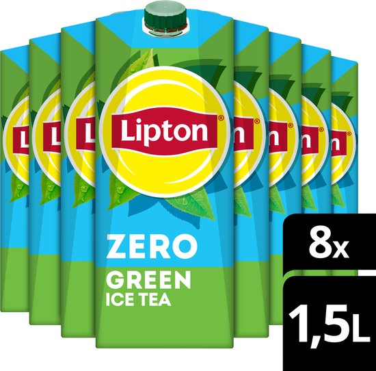 Lipton Ice Tea Green - Zero Sugar - vol van smaak, zonder suiker - 8 x 1.5L
