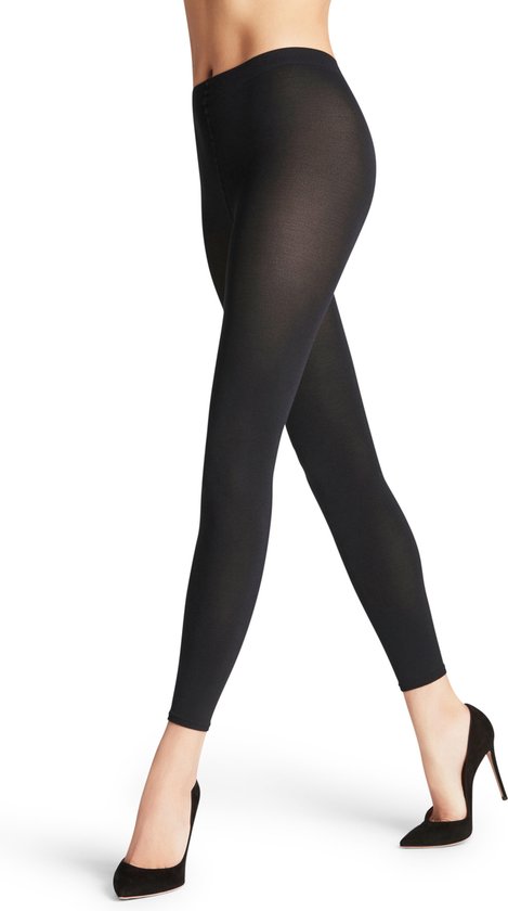 FALKE Cotton Touch ondoorzichtig Katoen legging dames zwart - Maat XL
