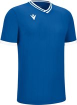 Macron Halley Shirt Korte Mouw Heren - Royal / Wit | Maat: XL