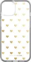 iDeal of Sweden Hoesje Geschikt voor iPhone 13 / 14 Hoesje - iDeal of Sweden ClearCase Design - Goud / Golden Hearts