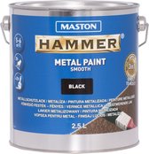 Maston Hammer - metaalverf - zwart - smooth - 2,5 liter