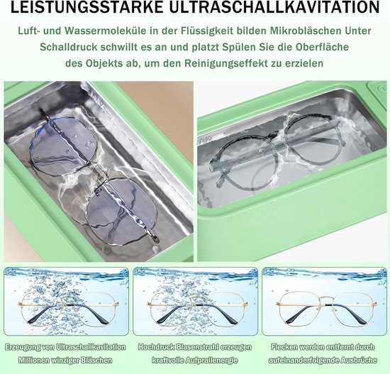 Nettoyage de Bijoux - Nettoyant Bijoux - Nettoyant pour bijoux - Appareil de Nettoyage de Bijoux - Cleaner à ultrasons - Nettoyeur à ultrasons