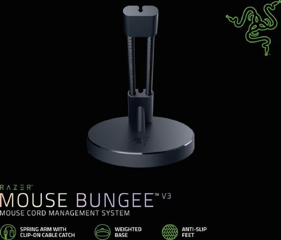 Gamingmuis Bungee, Flexibel Muiskabelbeheer, Roestvrij Muissnoerbeheer, Muiskabelhouder Zwart voor Esports(zwart Gamingmuis Bungee, Flexibel Muiskabelbeheer, Roestvrij Muissnoerbeheer, Muiskabelhouder Zwart voor Esports(zwart