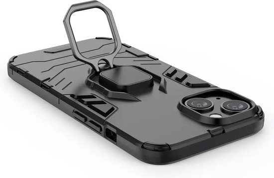 Hybride Ring Case Hoesje geschikt voor iPhone 14 Plus - blauw