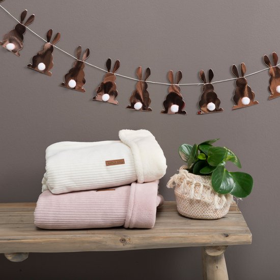 Baby's Only Wiegdeken teddy - Baby deken Sense - Dekentje voor meisjes - 2.6 TOG - 70x95 cm - Oud Roze - Rib corduroy stof - Herfst & winter deken van Baby's Only — afbeelding 3