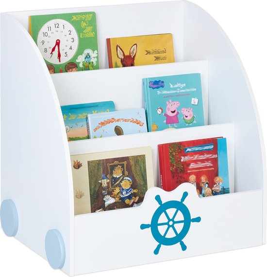 Bibliothèque pour enfants Relaxdays - étagère de rangement chambre d'enfant  - étagère... | bol