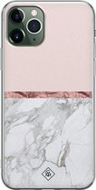 Casimoda® hoesje - Geschikt voor iPhone 11 Pro Max - Rose All Day - Siliconen/TPU telefoonhoesje - Backcover - Bloemen - Roze