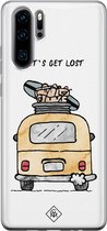 Casimoda® hoesje - Geschikt voor Huawei P30 Pro - Let's Get Lost - Siliconen/TPU - Soft Case - Multi - Tekst