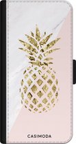 Casimoda® bookcase - Geschikt voor iPhone 11 - Hoesje met pasjeshouder - Ananas - Roze - Kunstleer