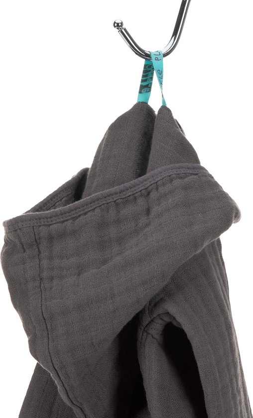Lässig - Badjas - Mousseline - Antraciet - maat 80-86cm van Lässig — afbeelding 4