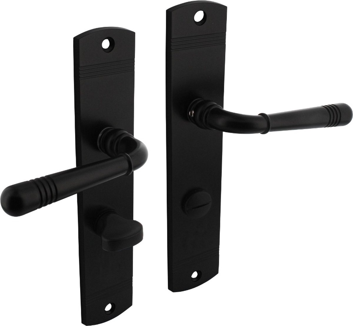 Intersteel Deurkruk Emily op schild 230x44 mm WC63/8 mm zwart
