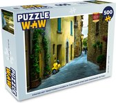 Puzzel Straten met traditionele huizen in Toscaanse stad San Gimignano in Italië - Legpuzzel - Puzzel 500 stukjes