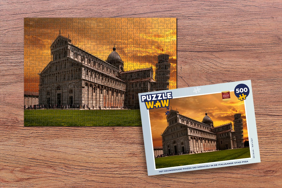 Puzzel Piazza dei Miracoli - Pisa - Italië - Legpuzzel - Puzzel 500 stukjes - PuzzleWow