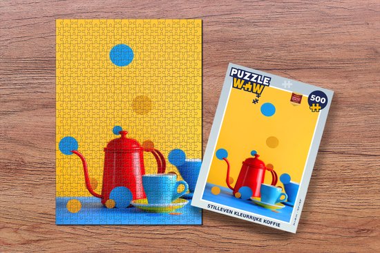 Puzzle Nature morte - Cafetière - Tasse à thé - Jigsaw puzzle - Puzzle 500 pièces - Sinterklaas cadeaux - Sinterklaas pour les grands enfants