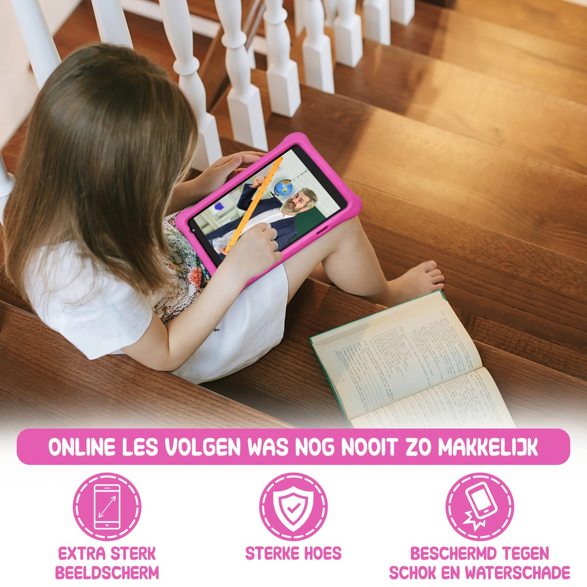 Looki KidsTab Pro - Tablette pour Kinder - 8 pouces - Android 10 - 32 Go -  Caméra