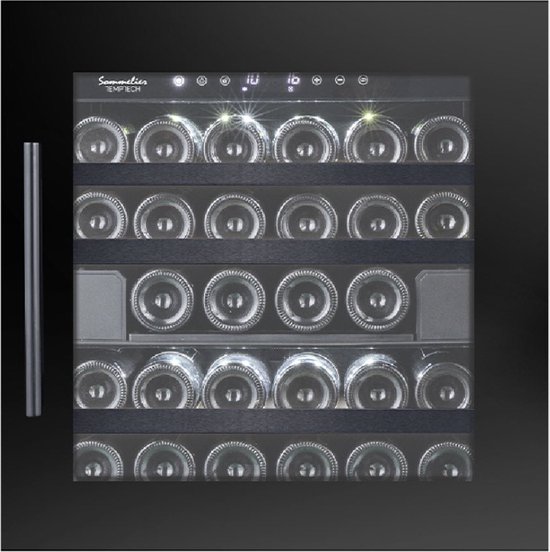 Temptech SOMZ60DB Wijnkoelkast - 2 Zones - 28 flessen - voor inbouw nis 60 cm