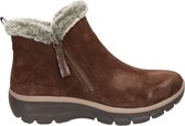 Skechers Easy Going-High Zip Dames Laarzen - Donkerbruin - Maat 40