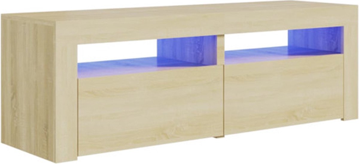 Tv-meubel met LED-verlichting 120x35x40 cm hoogglans wit kopen