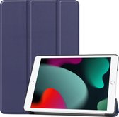 Hoesje Geschikt voor iPad 10.2 2019 Hoes Case Tablet Hoesje Tri-fold - Hoes Geschikt voor iPad 7 Hoesje Hard Cover Bookcase Hoes - Donkerblauw