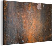 Wanddecoratie Metaal - Aluminium Schilderij Industrieel - Roest print - Vintage - Industrieel - 150x100 cm - Dibond - Foto op aluminium - Industriële muurdecoratie - Voor de woonkamer/slaapkamer