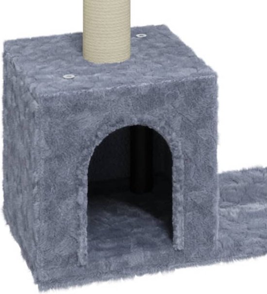 VDXL Kattenkrabpaal met sisal krabpalen 60 cm lichtgrijs