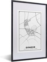 Fotolijst incl. Poster - Opmeer - Stadskaart - Kaart - Plattegrond - 40x60 cm - Posterlijst