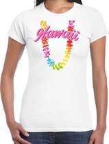 Hawaii slinger t-shirt wit voor dames - Zomer kleding M