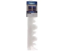 IJspegel slinger - wit - 5 meter - H13 cm - polyester - sneeuw versiering - sneeuwdecoratie