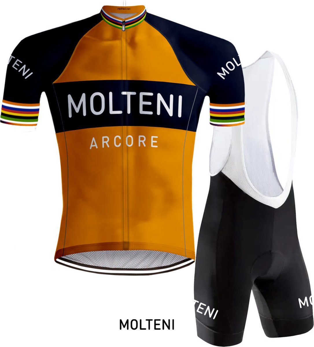 Retro Wielertenue Molteni Oranje - REDTED - L