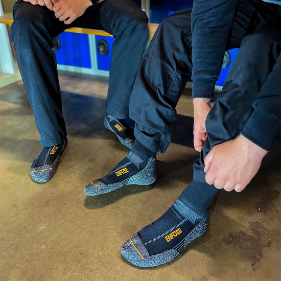 Lot de 3 chaussettes de Chaussettes de travail robustes Enfuse WORK 002-999 avec Coolmax - noir - Taille 43-46