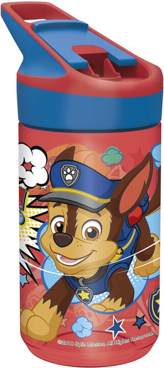 Nickelodeon Drinkfles Paw Patrol 480 Ml 18 Cm Tritan Rood/blauw