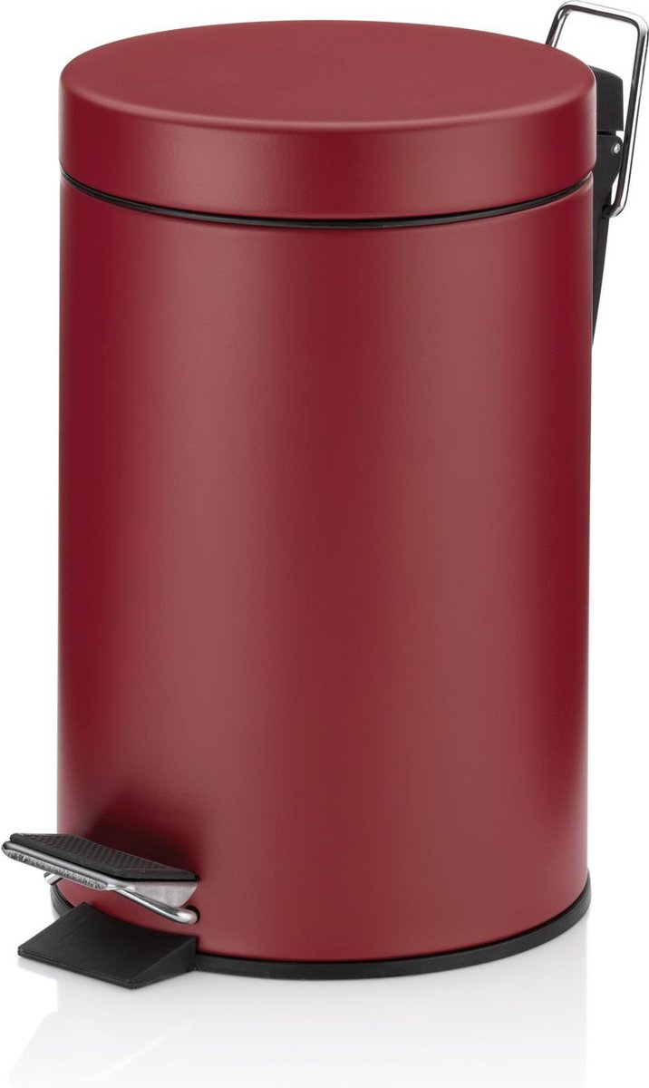 Goedkoopste Pedaal Afvalemmer Monaco - 3 l - Rood - Kela