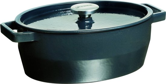 Pyrex Slowcook Braadpan - Gietijzer - 5,8 liter - Grijs bol.com