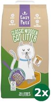 2x20 ltr Easypets granulés de bois classiques biodégradables litière pour chat litière pour chat