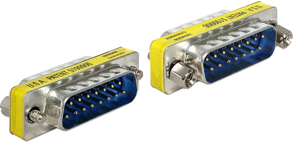 Gameport koppelstuk 15-pins SUB-D (m) - 15-pins SUB-D (m) / metaal