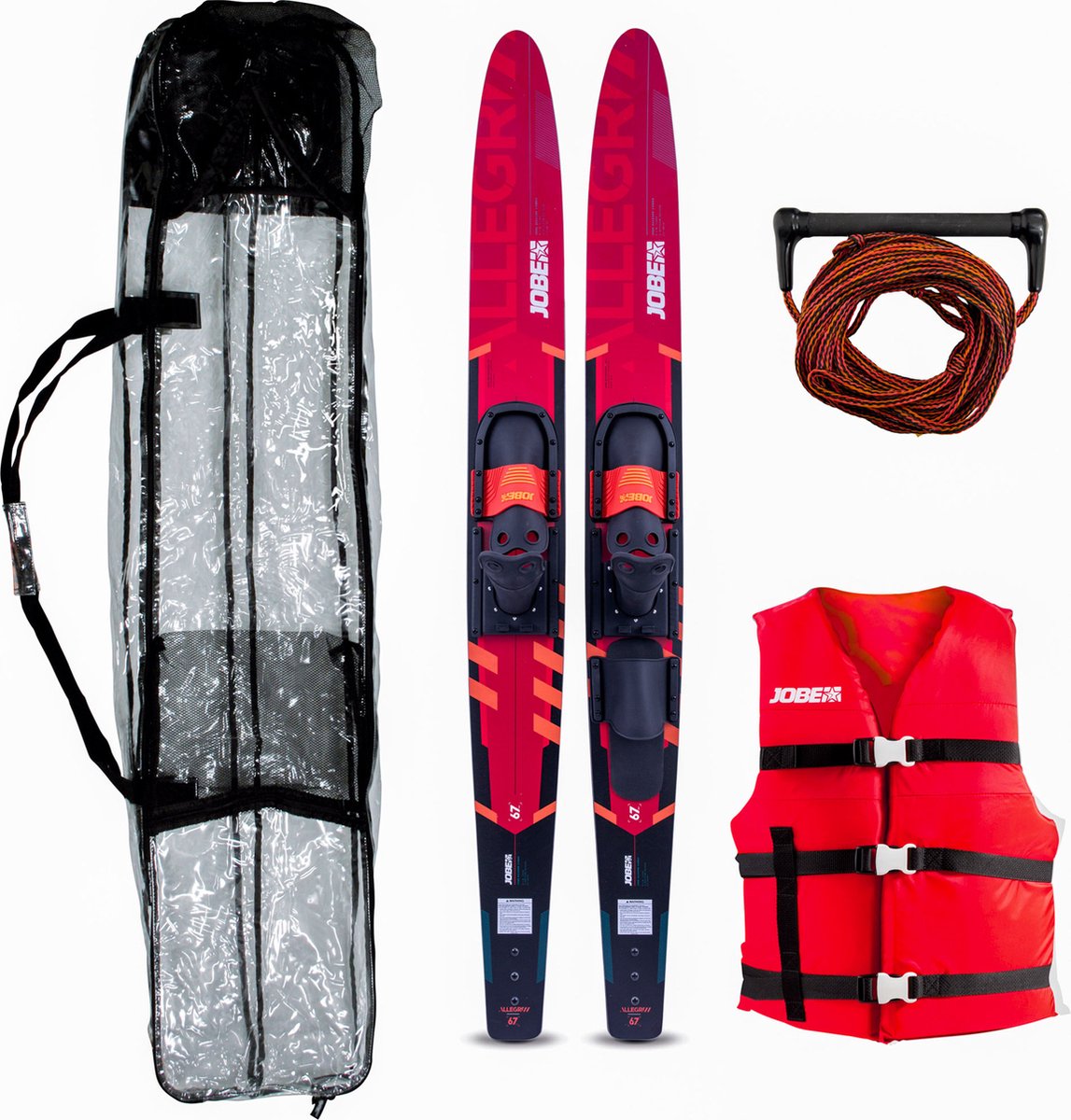 Jobe Allegre 67 Combo Waterski Pakket Rood - 67 inch