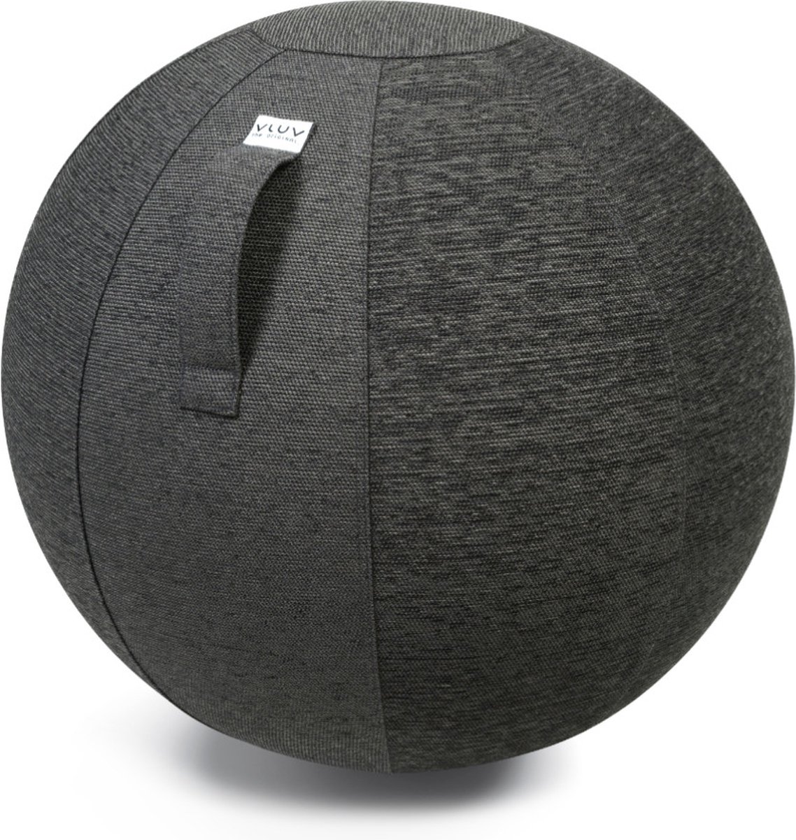 Vluv STOV - zitbal met hoes - voor kantoor en thuis - ergonomisch - yoga- en zwangerschapsbal - 60-65 cm - antraciet